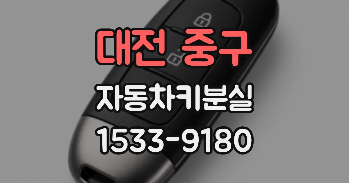 대전 중구 자동차키분실