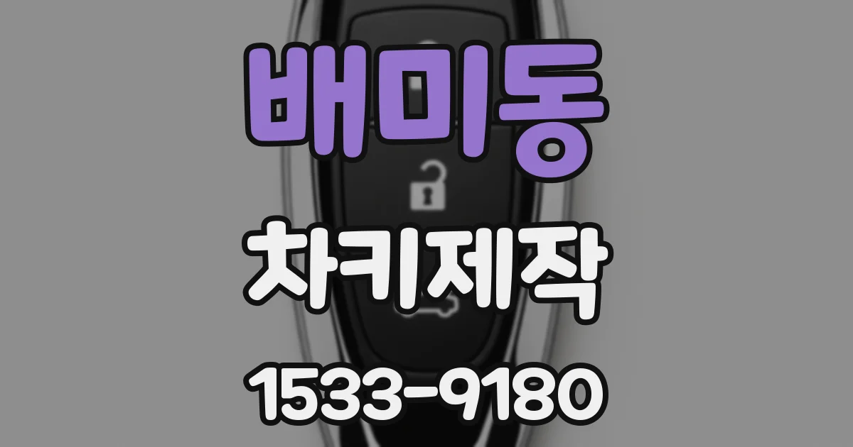 배미동 차키제작