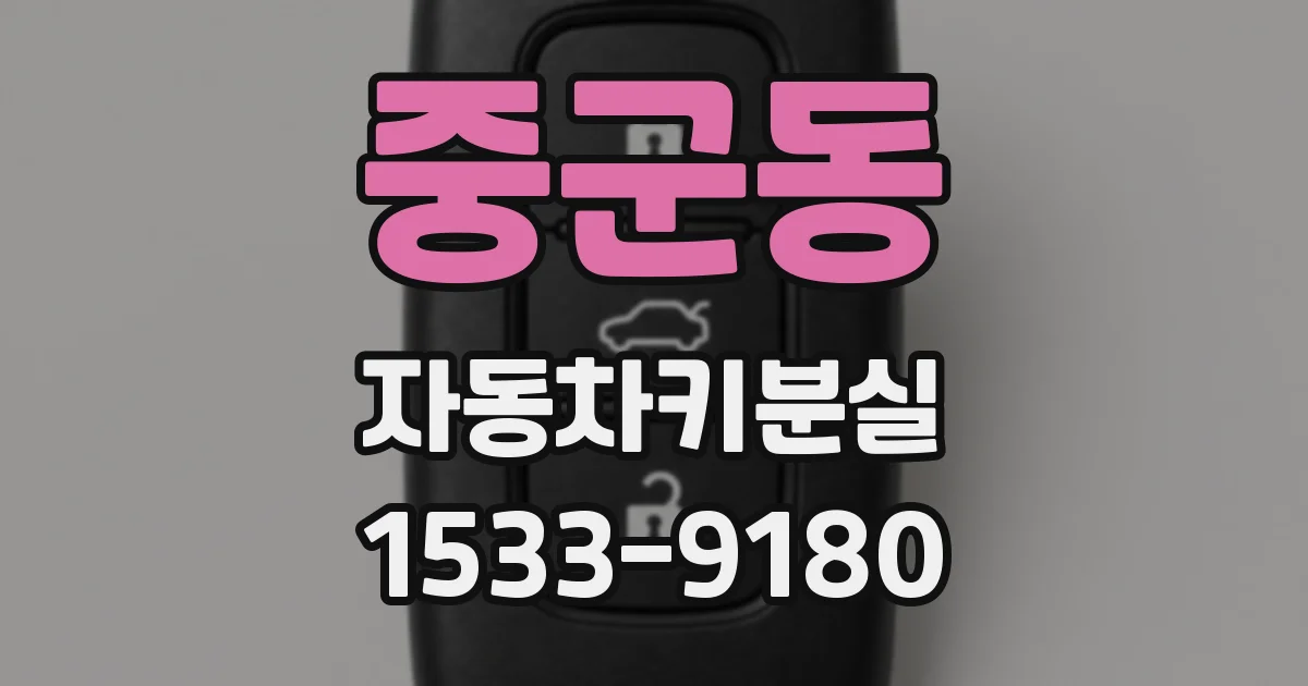 중군동 자동차키분실