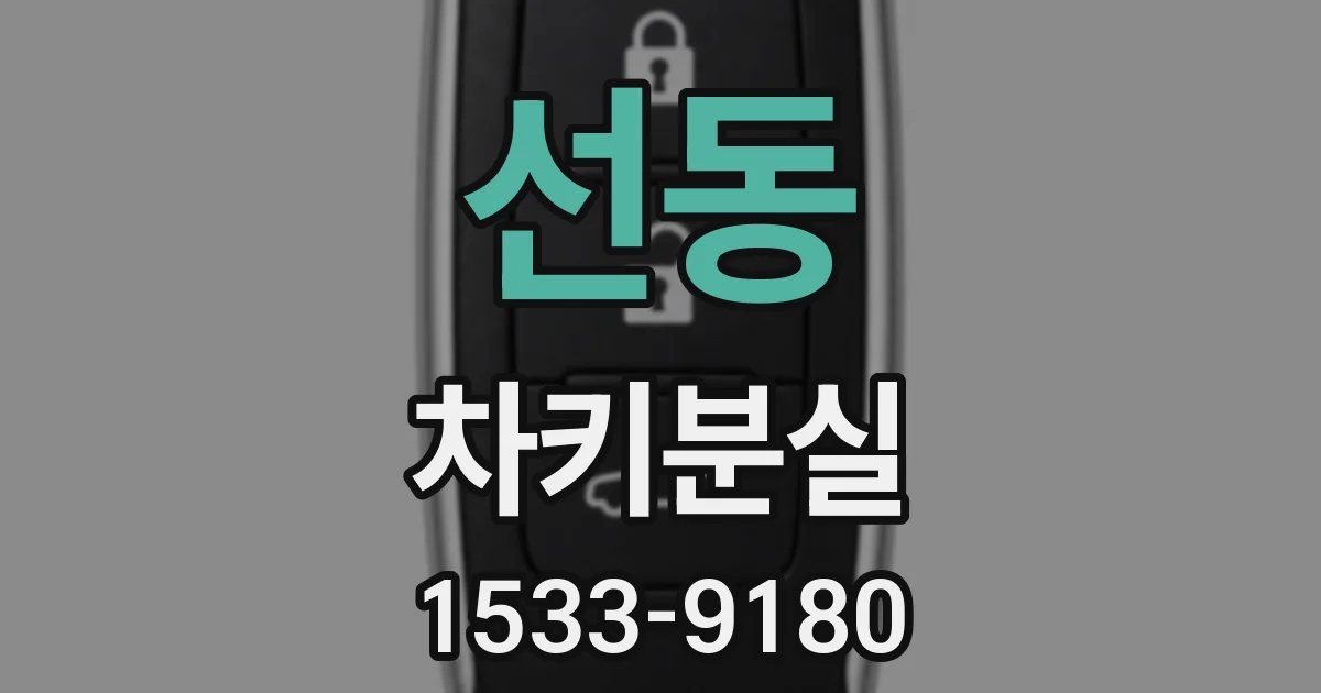 선동 차키분실
