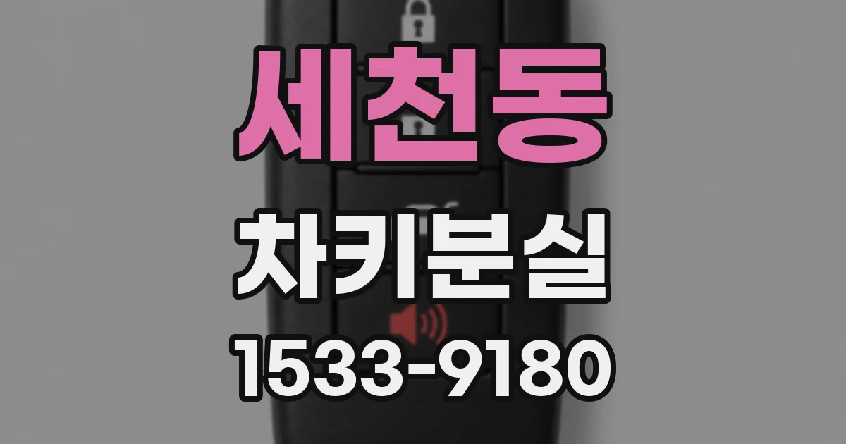 세천동 차키분실