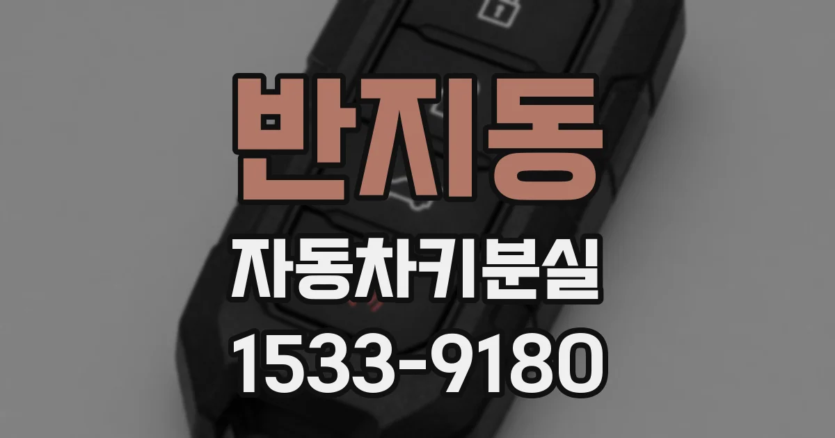 반지동 자동차키분실