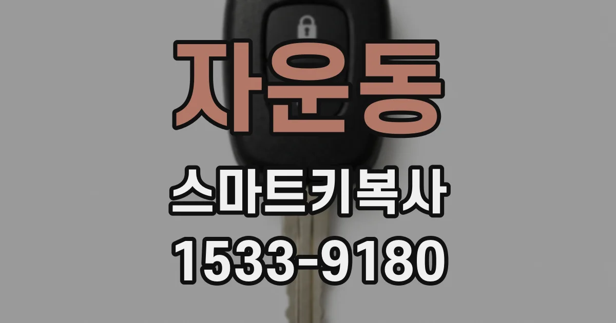 자운동 스마트키복사