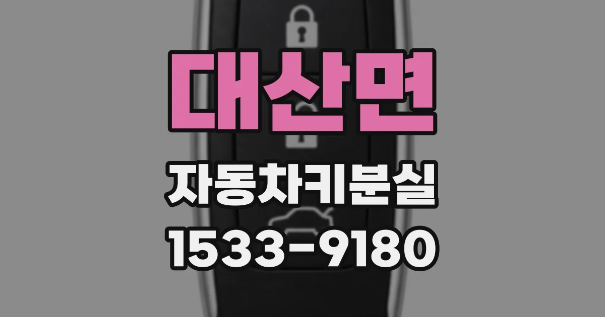 대산면 자동차키분실