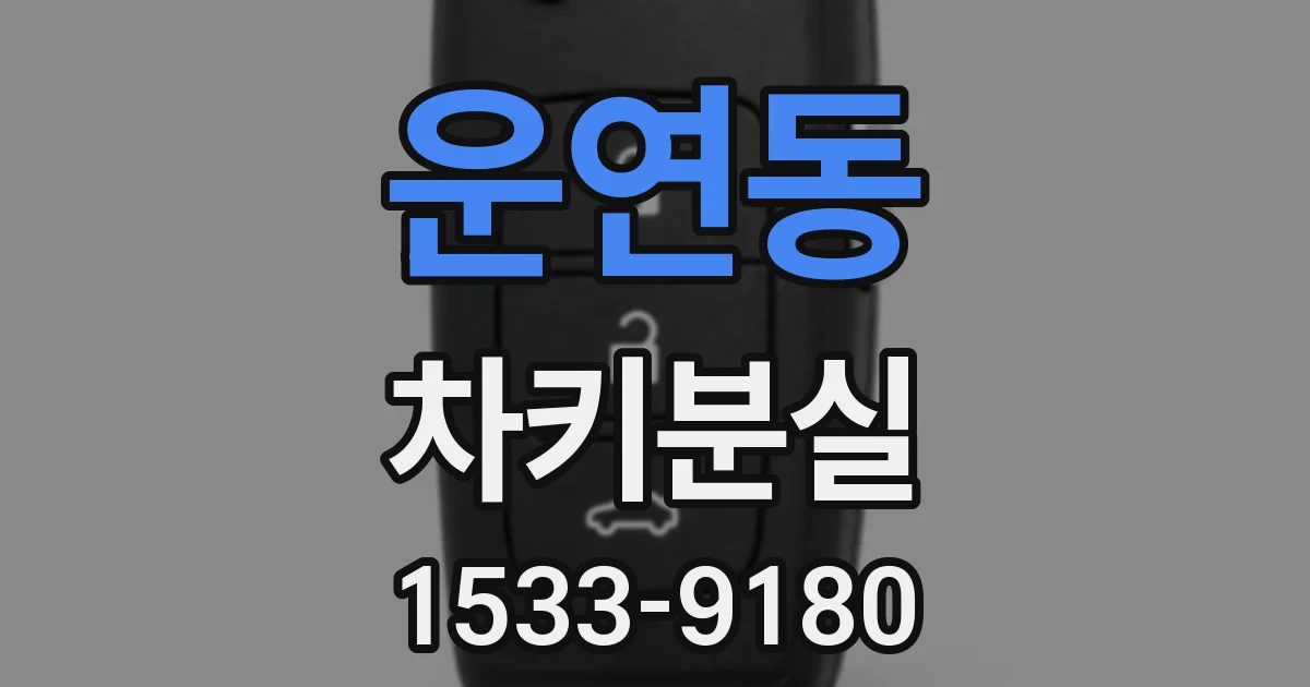 운연동 차키분실