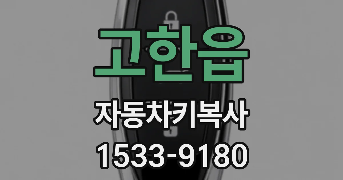 고한읍 자동차키복사