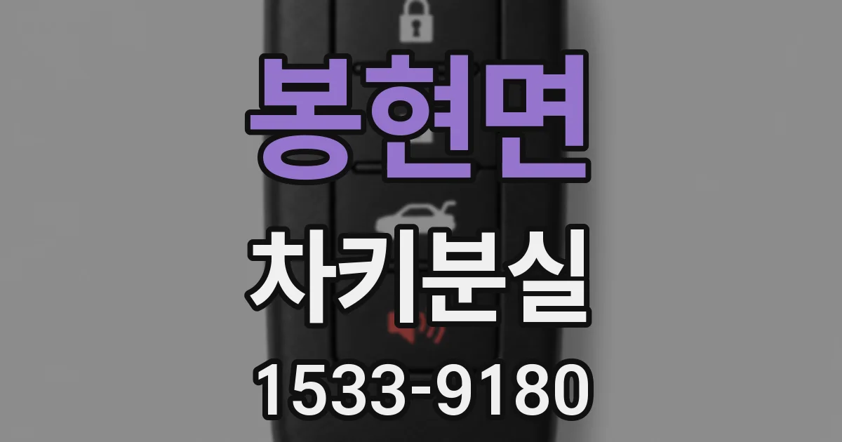 봉현면 차키분실