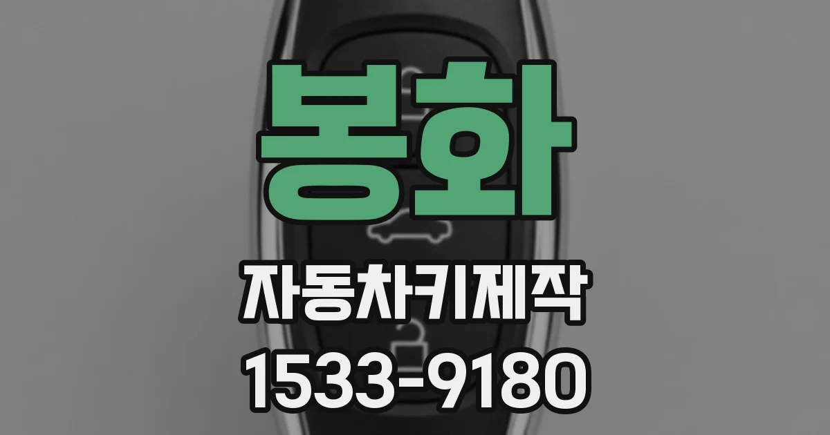 봉화 자동차키제작