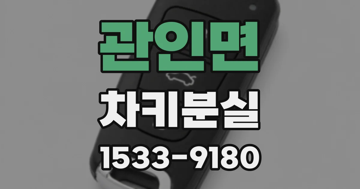 관인면 차키분실