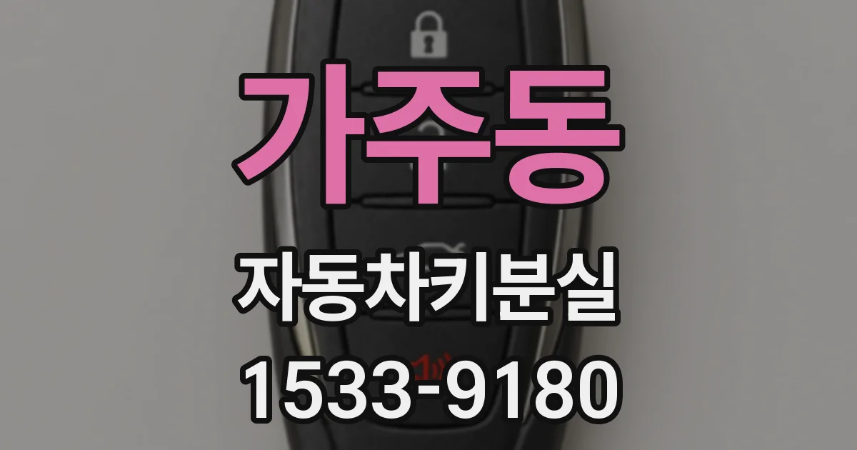 가주동 자동차키분실