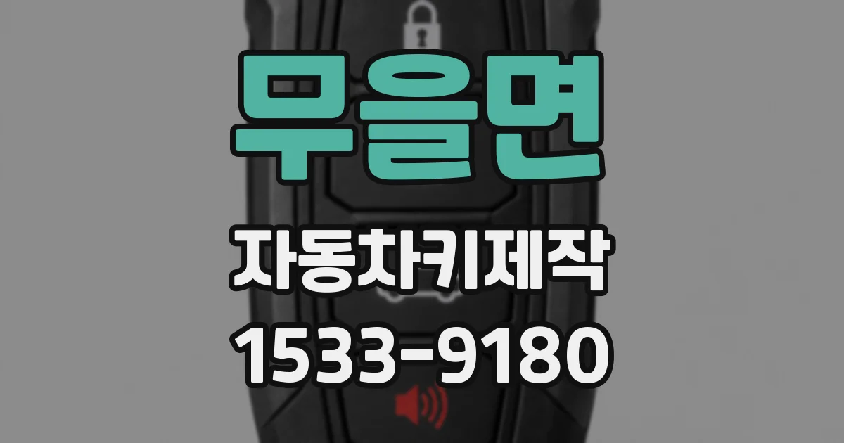 무을면 자동차키제작