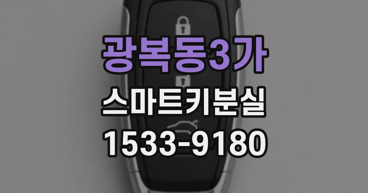 광복동3가 스마트키분실