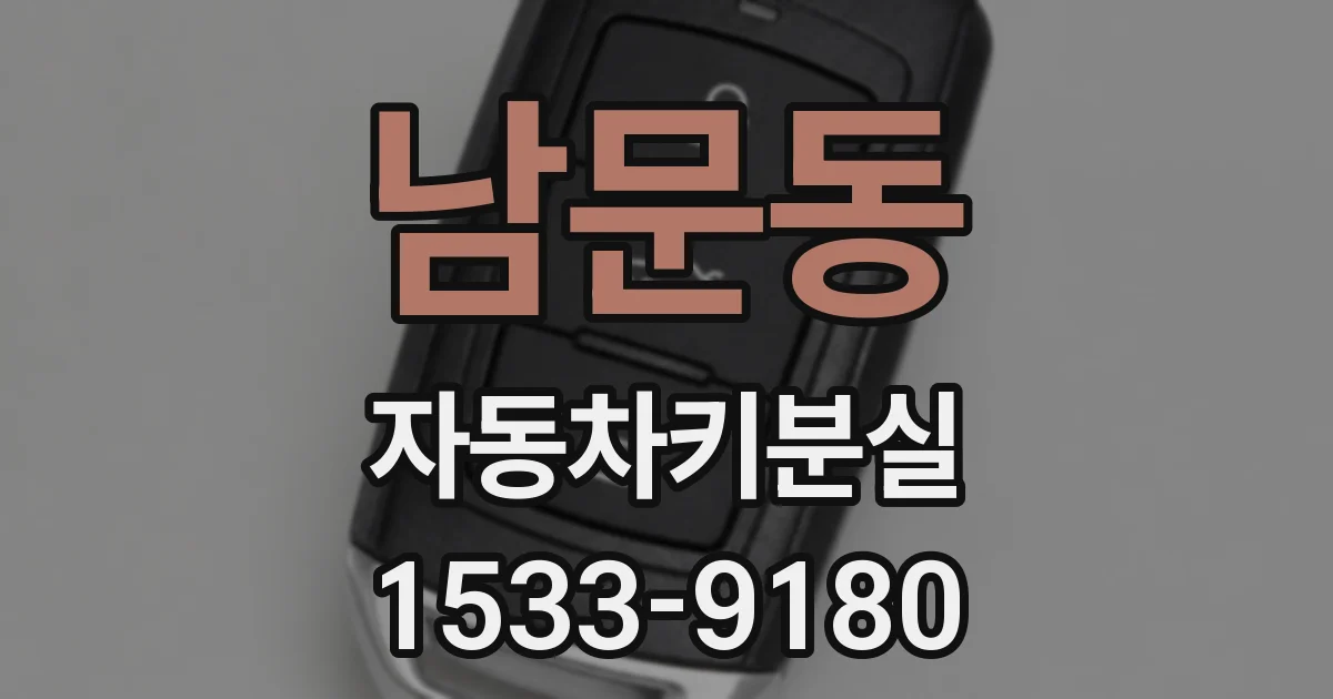 남문동 자동차키분실