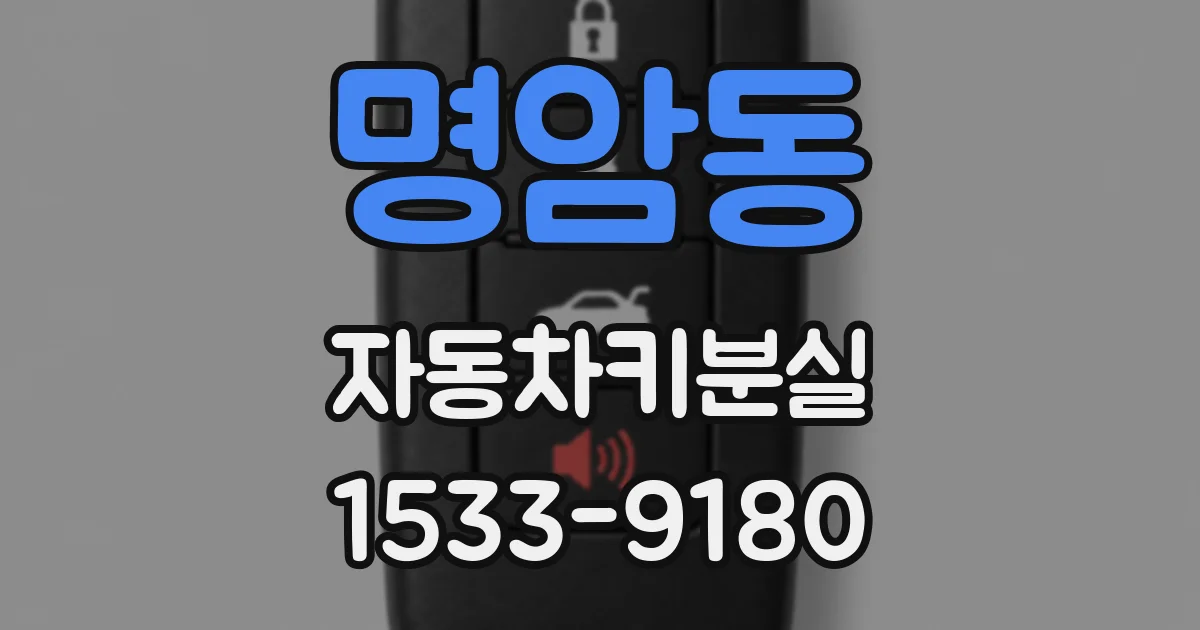 명암동 자동차키분실