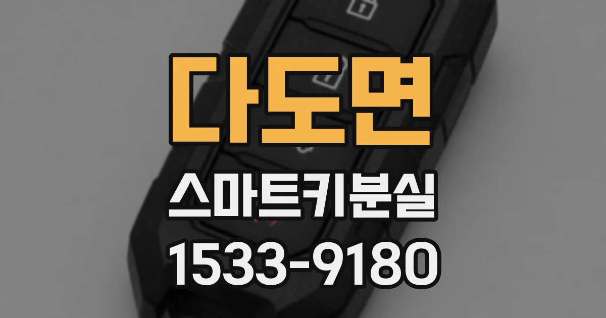 다도면 스마트키분실