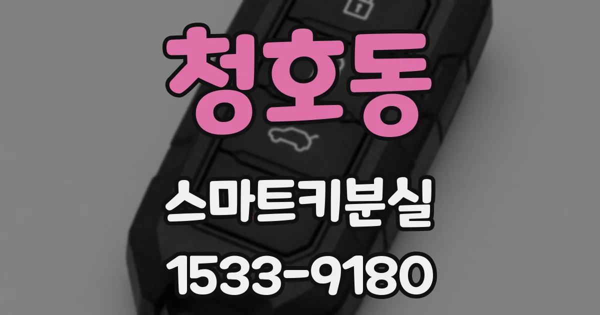청호동 스마트키분실