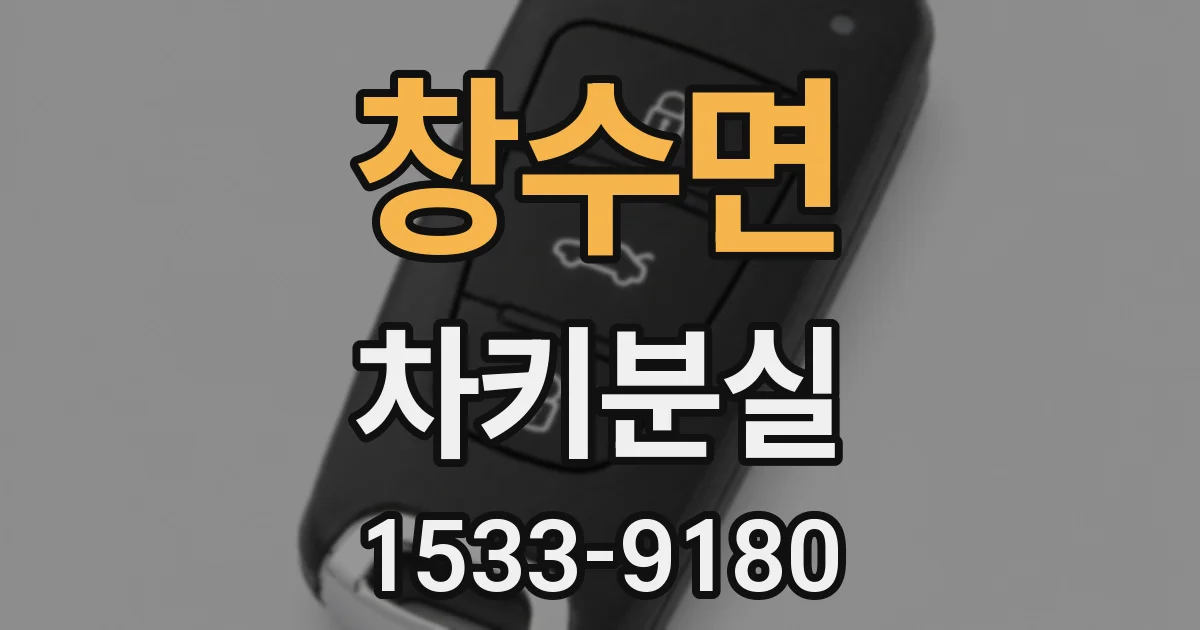 창수면 차키분실