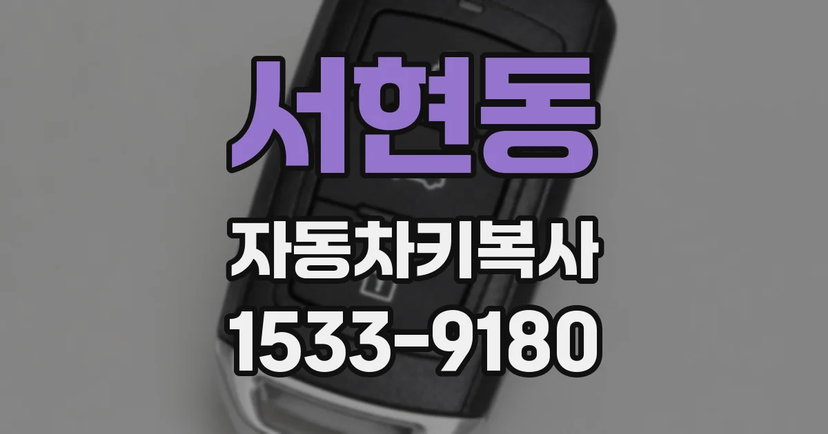 서현동 자동차키복사