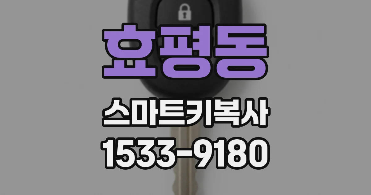 효평동 스마트키복사