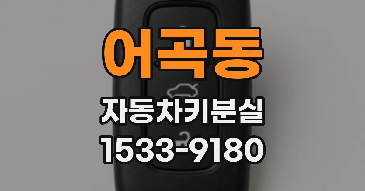 어곡동 자동차키분실