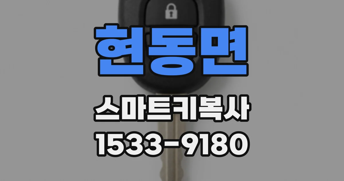 현동면 스마트키복사