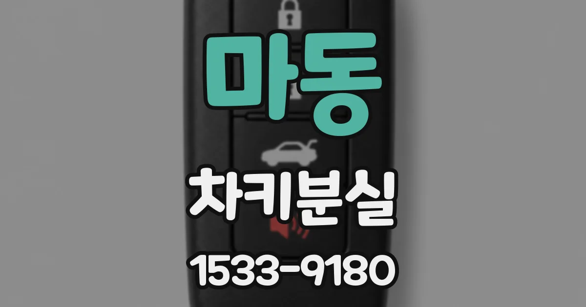 마동 차키분실