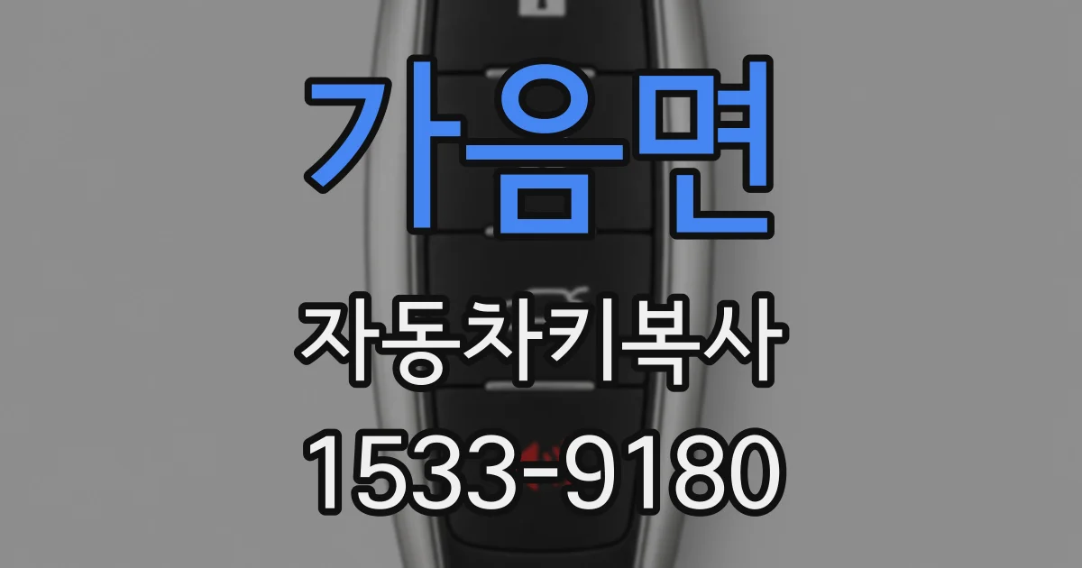 가음면 자동차키복사