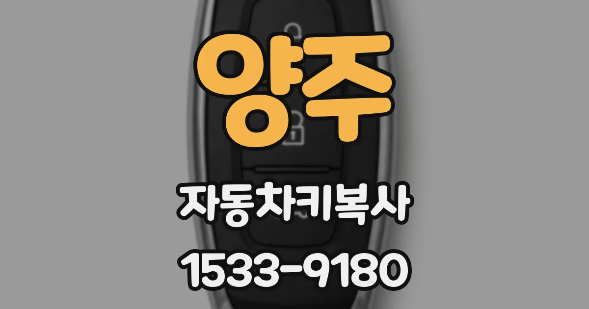 양주 자동차키복사