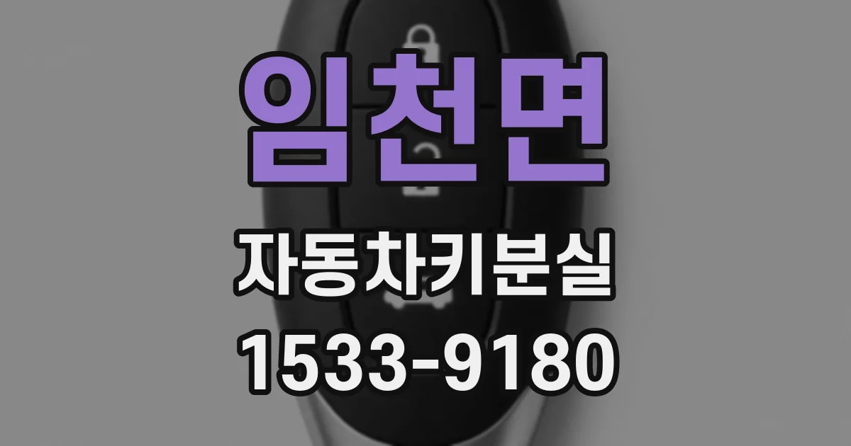 임천면 자동차키분실