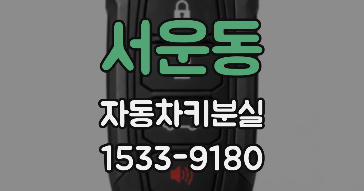 서운동 자동차키분실