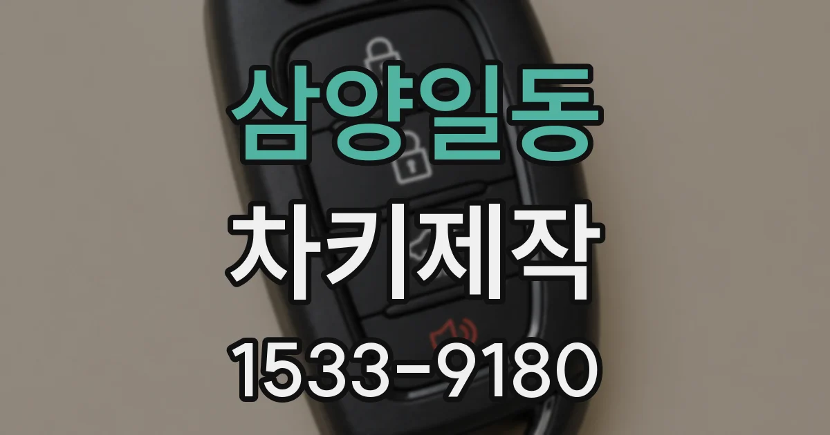 삼양일동 차키제작