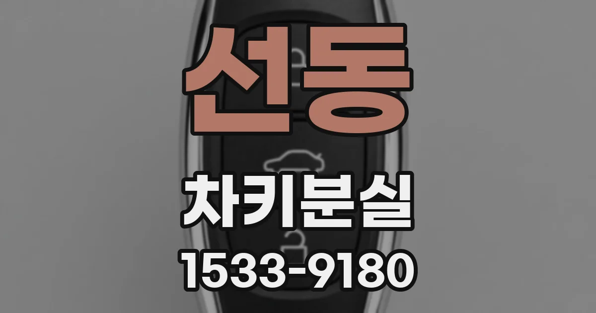 선동 차키분실