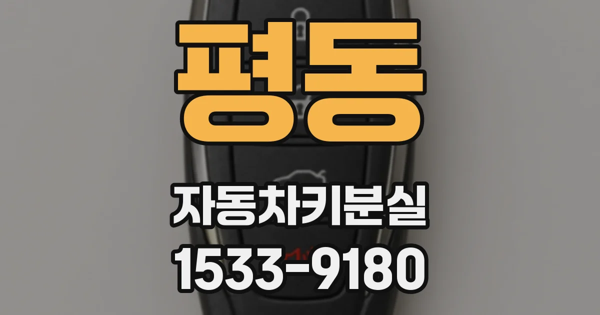 평동 자동차키분실
