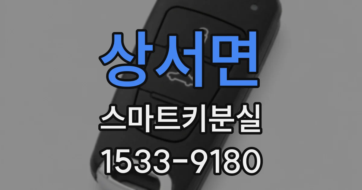 상서면 스마트키분실