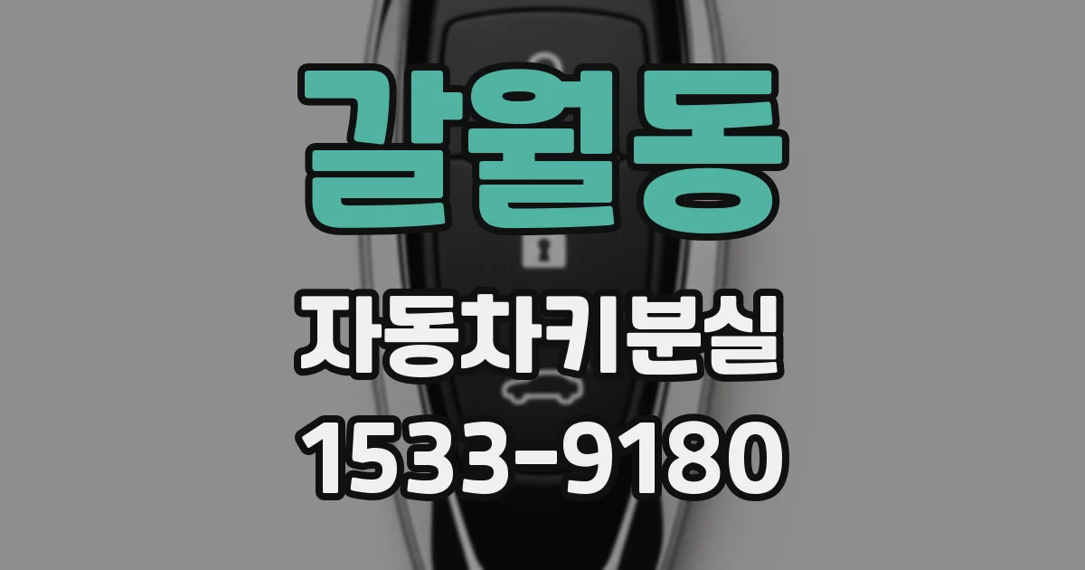 갈월동 자동차키분실