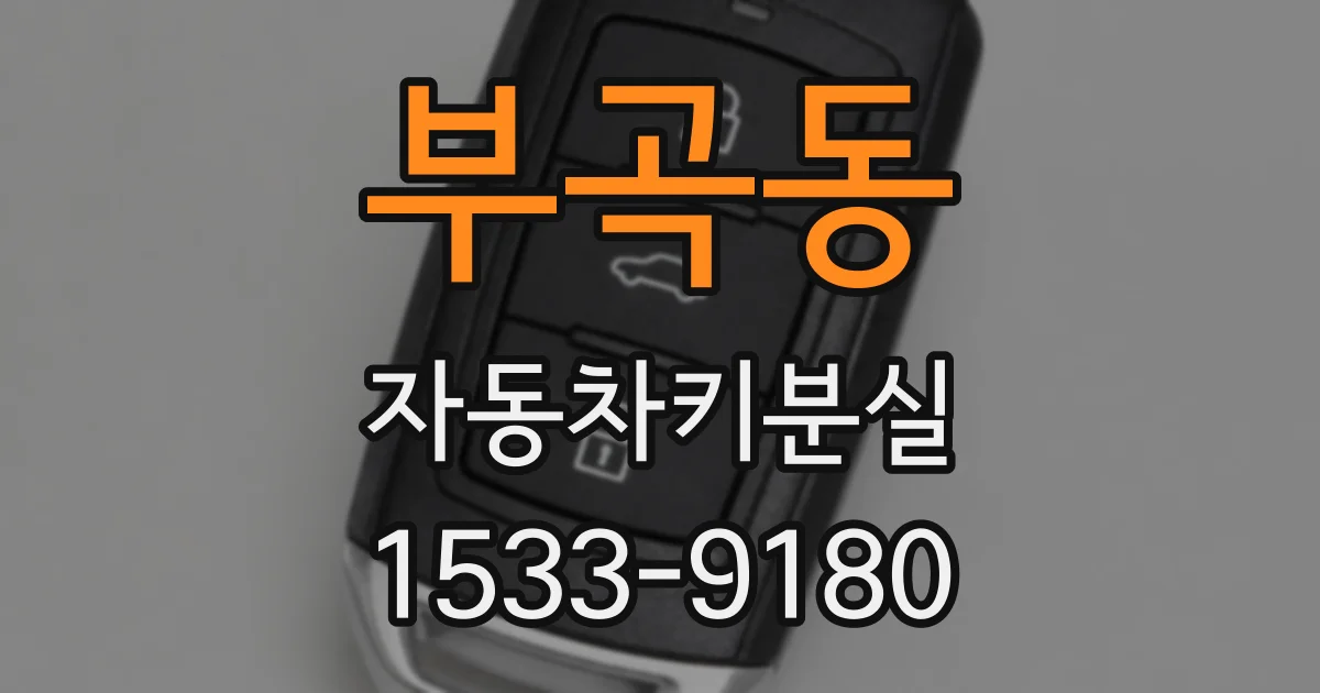 부곡동 자동차키분실