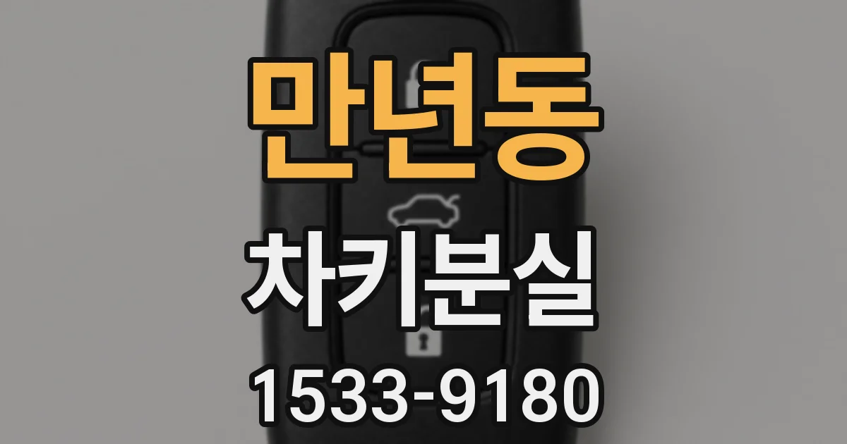 만년동 차키분실