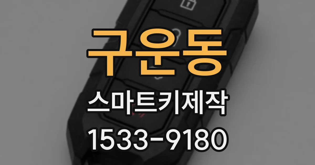 구운동 스마트키제작