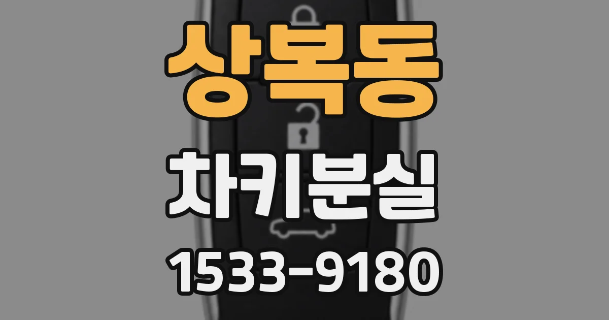 상복동 차키분실
