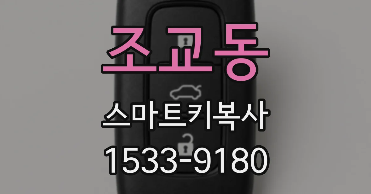 조교동 스마트키복사