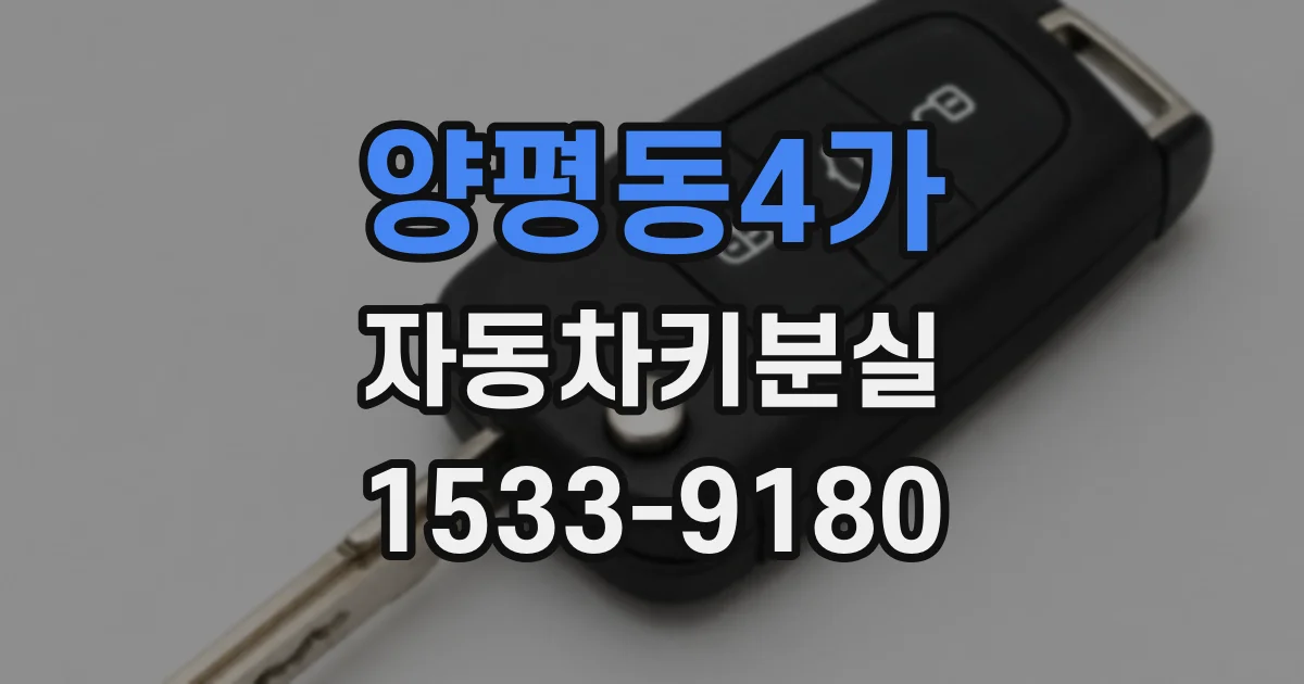 양평동4가 자동차키분실