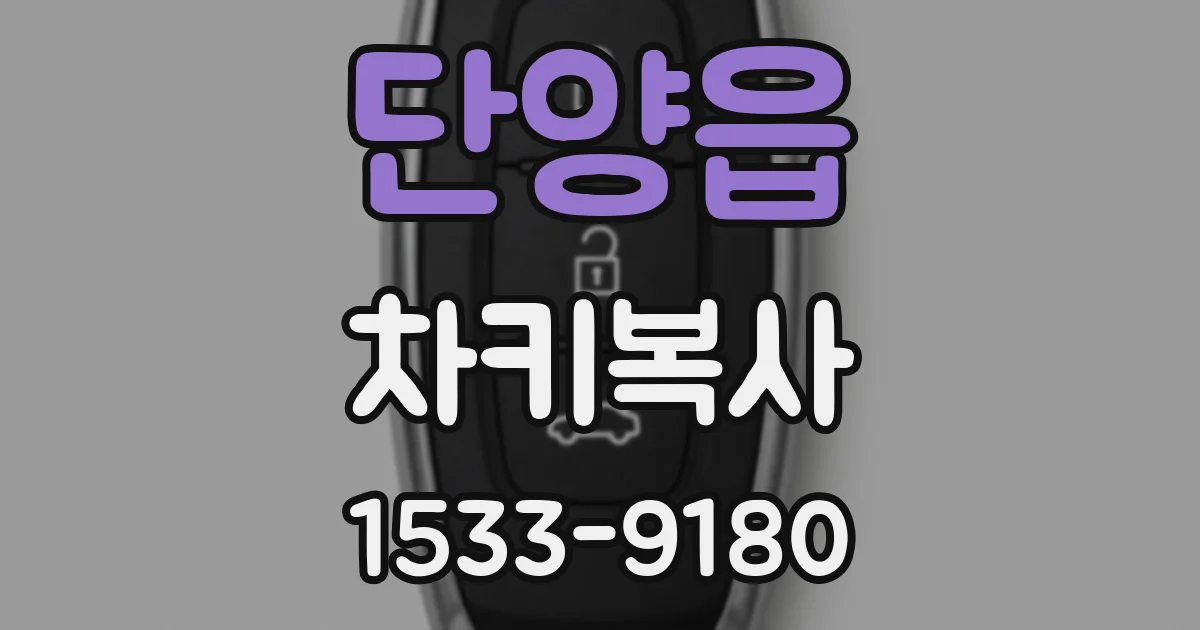 단양읍 차키복사