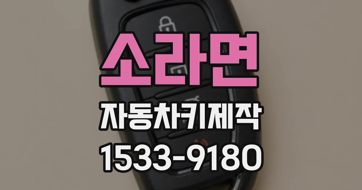 소라면 자동차키제작