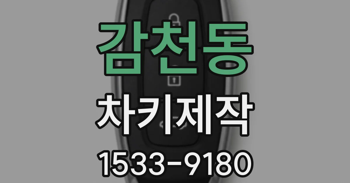 감천동 차키제작