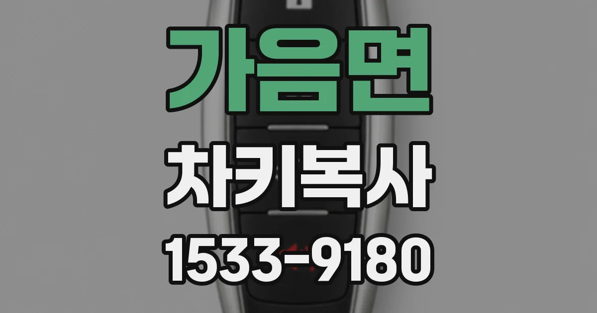 가음면 차키복사