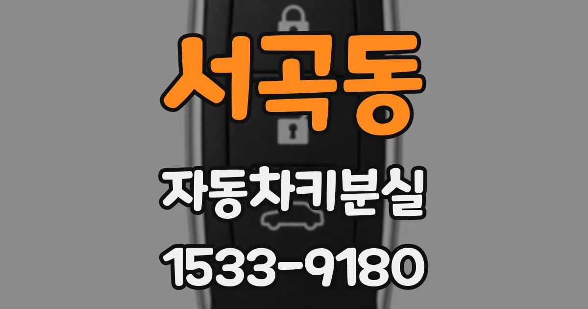 서곡동 자동차키분실