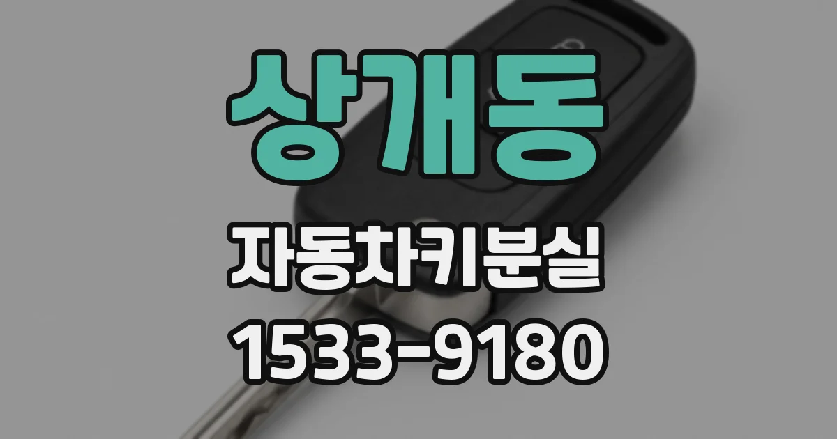 상개동 자동차키분실