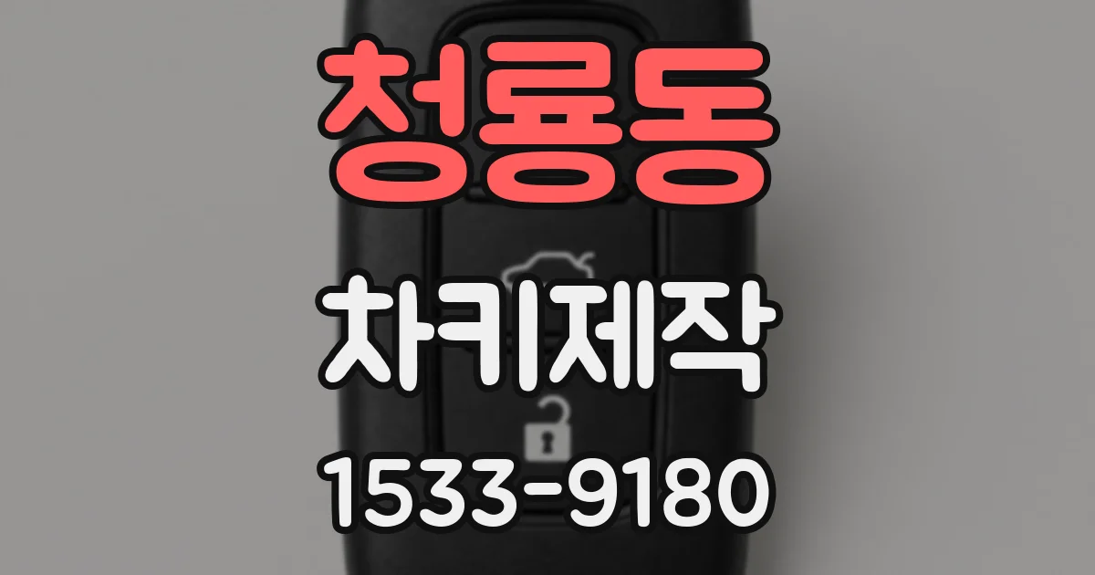 청룡동 차키제작