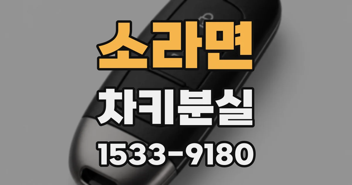 소라면 차키분실