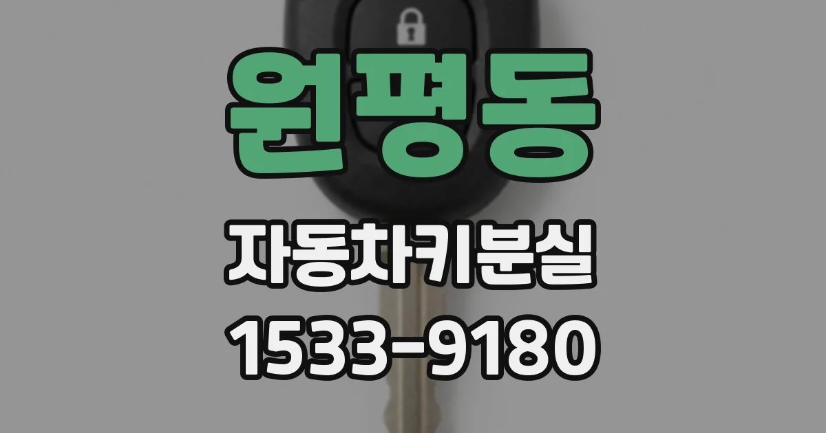 원평동 자동차키분실